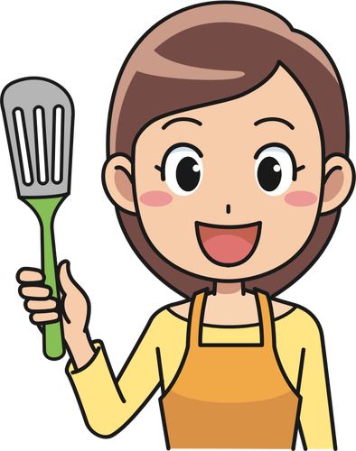 Spatula Held By Lady Clipart