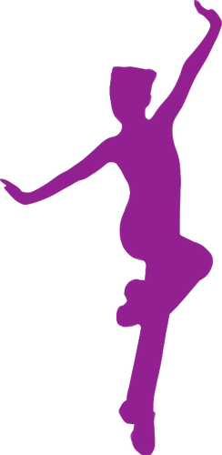 Jumping Purple Girl Clipart