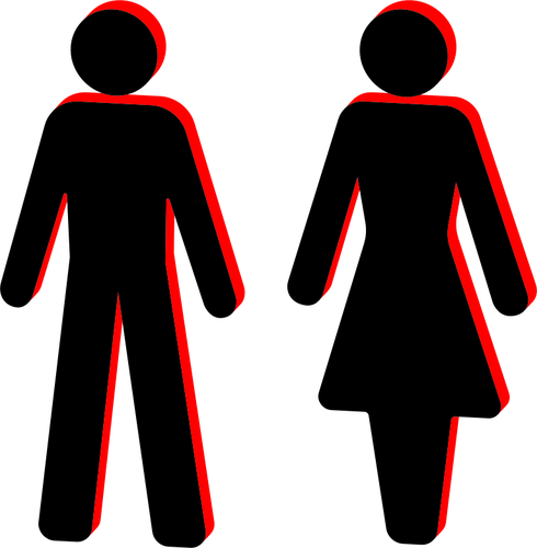 Male And Female Stick Figure Symbols Clipart