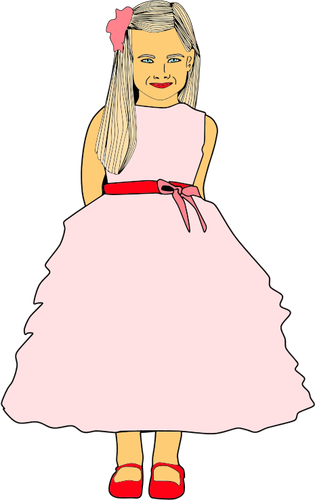 Cute Girl Dressed Up Clipart