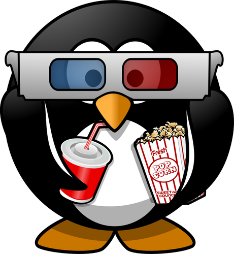 Of Cinema Viewer Penguin Clipart