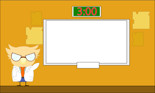 Image Of Teacher In Front Of A Blackboard Clipart