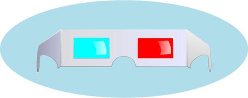 Of Blue And Red Paper Glasses Clipart