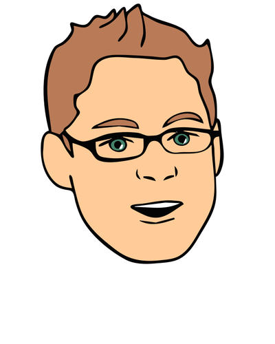 Young Man With Glasses Clipart