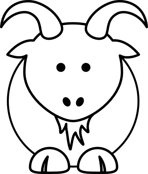 Goat Animal Coloring Pages Could Be Applied Clipart