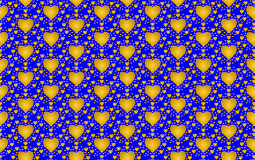 Gold Heart Pattern Clipart