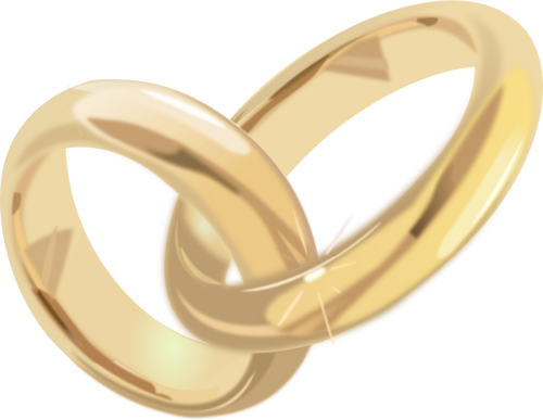 Golden Engagement Rings Clipart