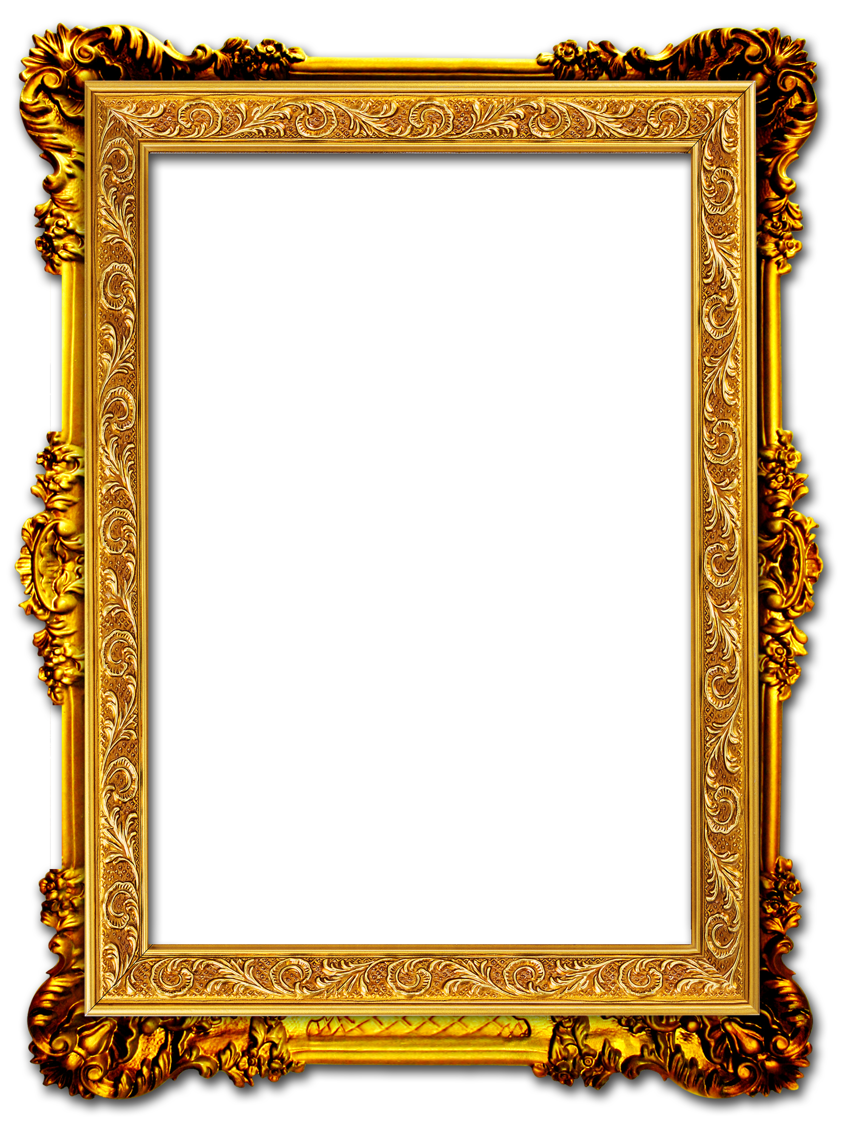 Picture Frame Gold PNG Download Free Clipart
