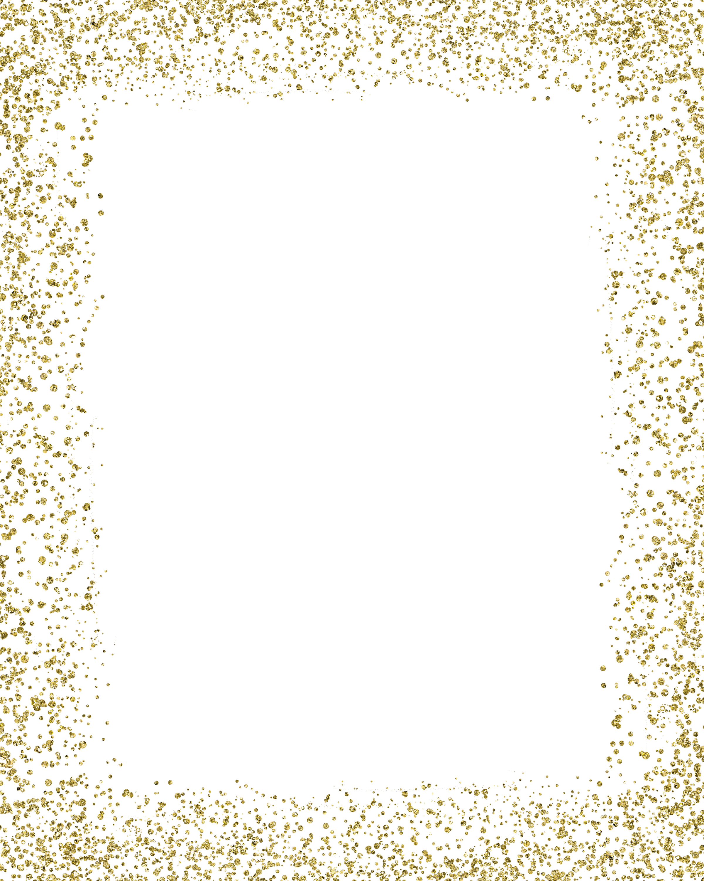 Color Mime Border Glitter Gold Free PNG HQ Clipart