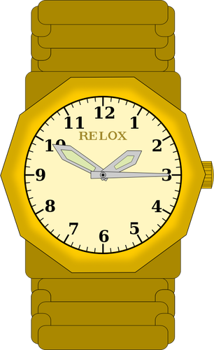 Of Gold Wristwatch Clipart