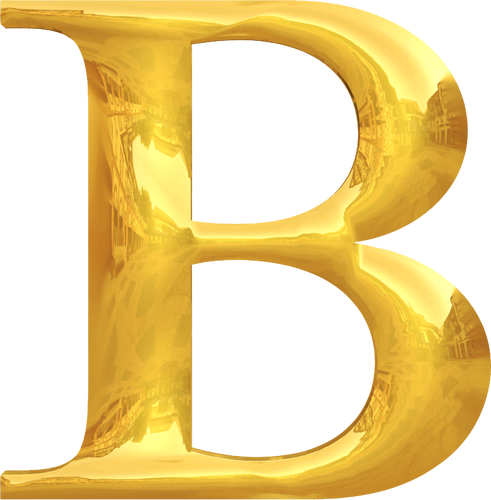 Gold Typography B Clipart