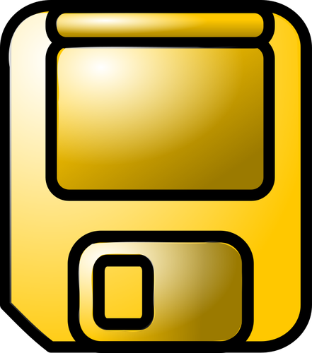 Gold Colored Floppy Disc Clipart