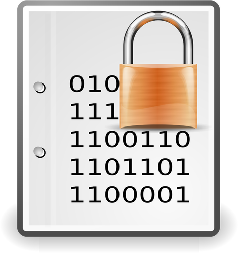 Encrypted Document Gold Icon Clipart