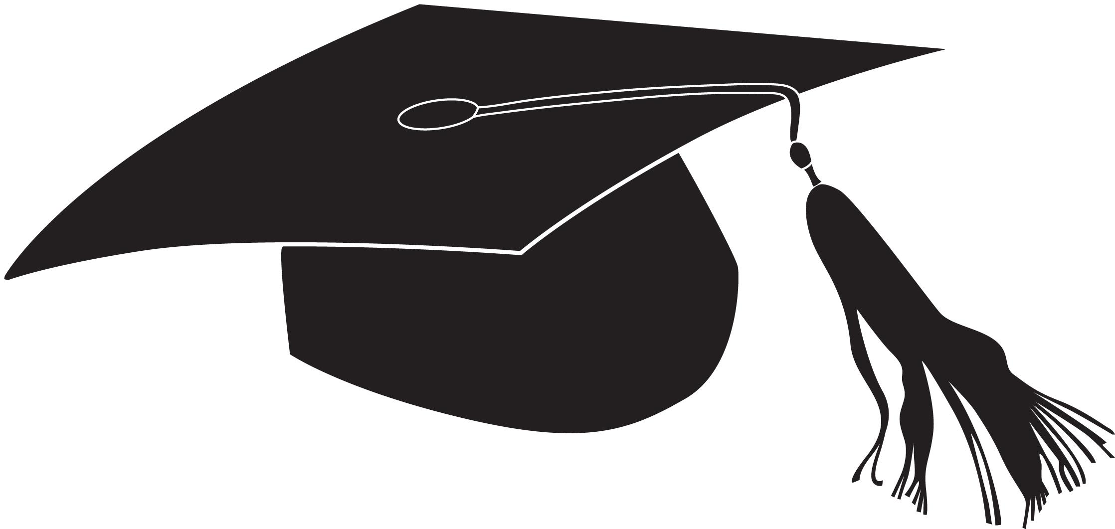 Top Graduation Hat Flying Caps Cap Line Clipart