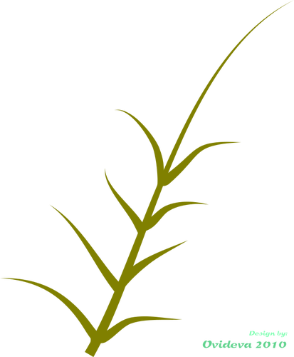 Of Green Plant Growing To The Side Clipart