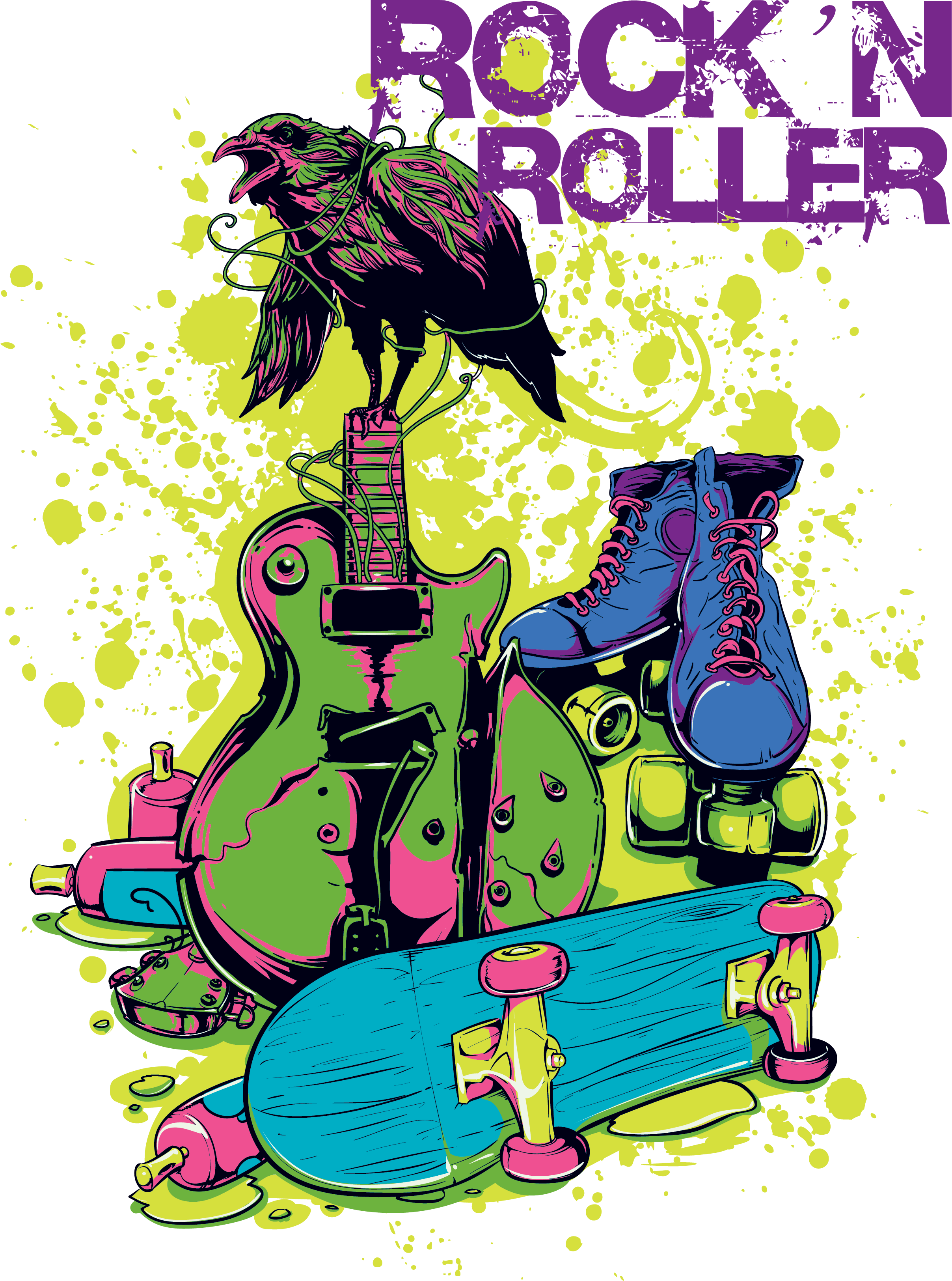 Jacket Guitar Chaotic Orchestra Vibes T-Shirt Heat Clipart