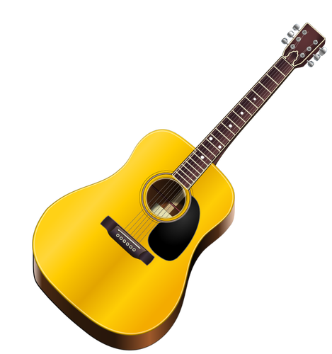 Acoustic Guitar Photo-Realisitc Clipart