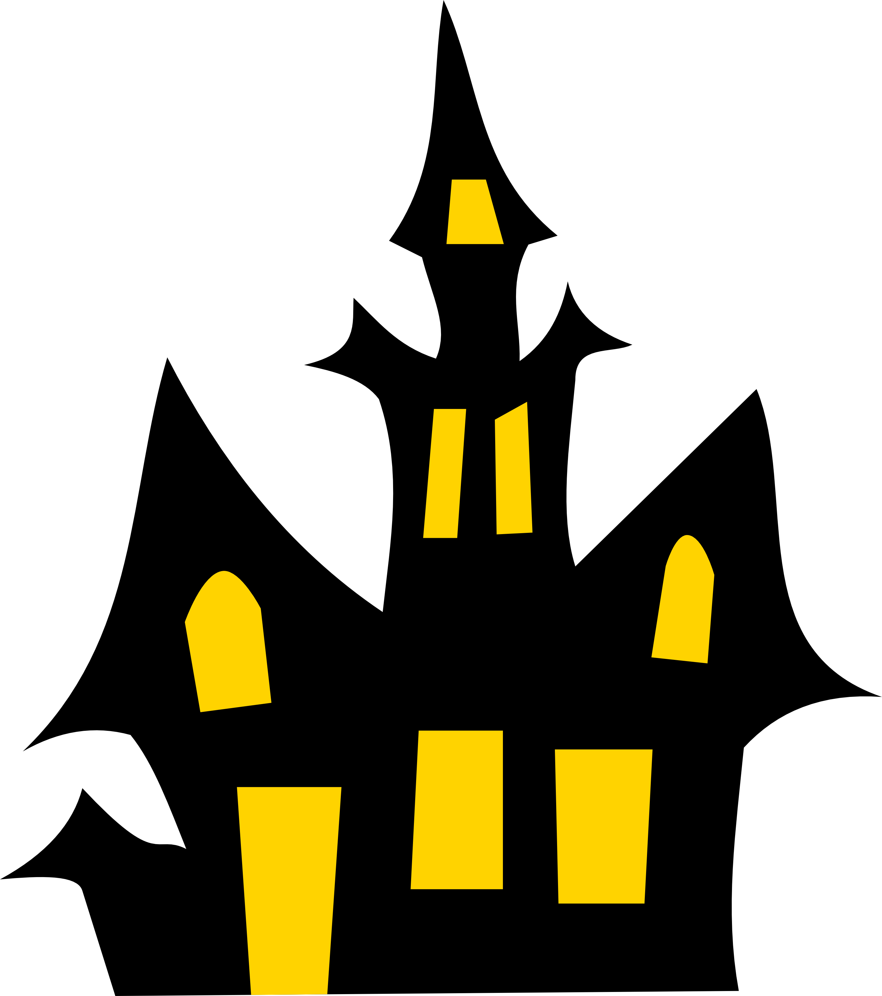 Free Haunted House Halloween Vector Illustration Cookie Clipart
