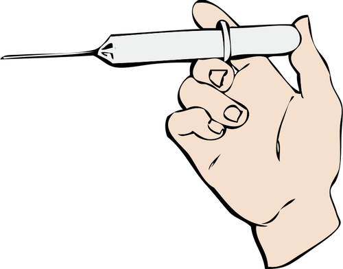 Hand And Syringe Clipart