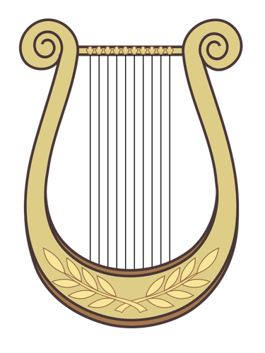 Harp With Decoration Clipart