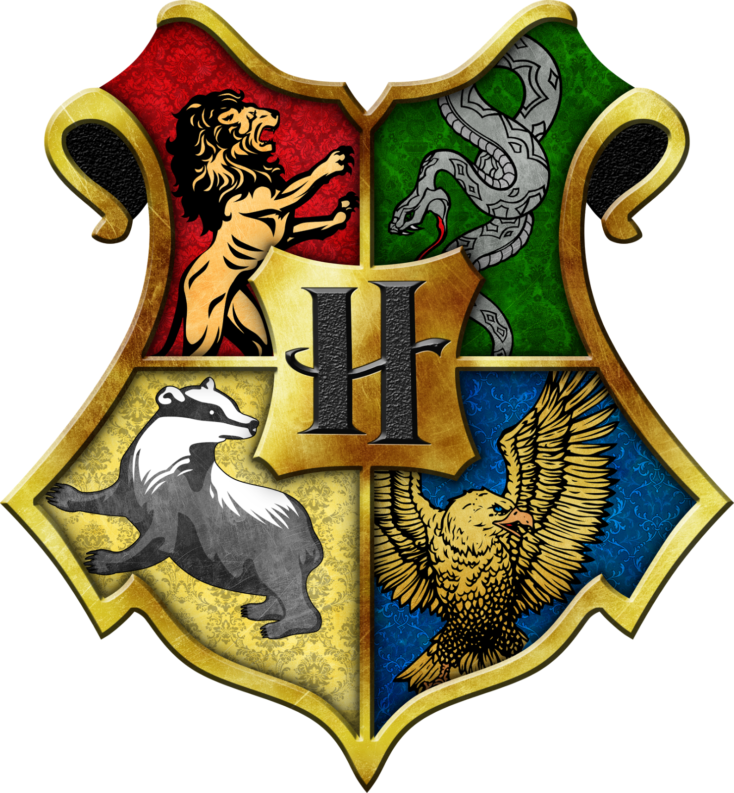 Gryffindor House Harry Potter Hogwarts Slytherin Crest Clipart