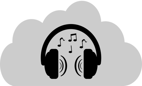 Cloud Music Storage Clipart