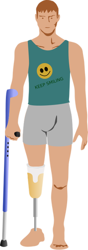 Man After Amputation Clipart