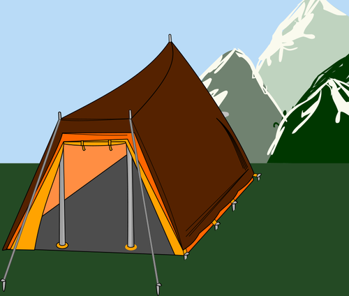 Tent In Nature Clipart