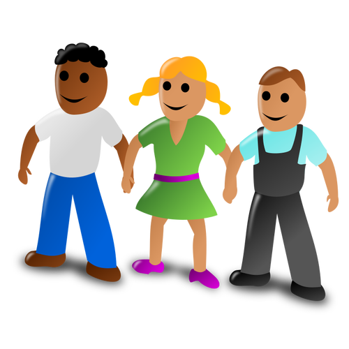 Three Different People Animation Clipart