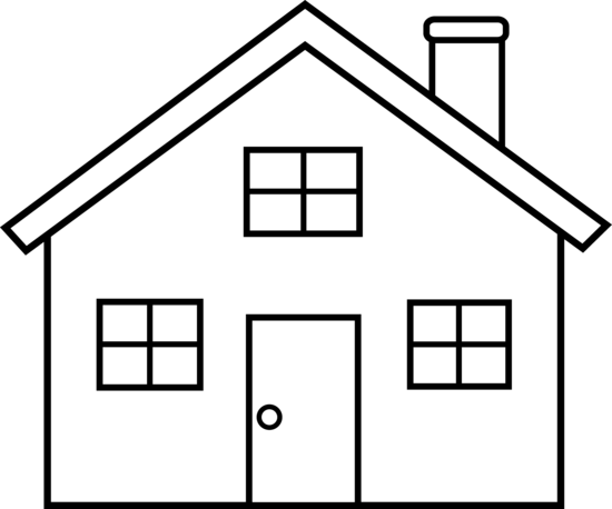 House Outline Black And White Transparent Image Clipart