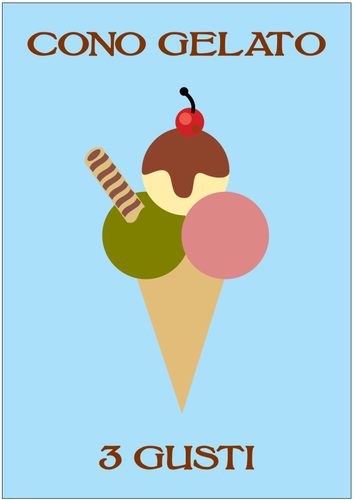 Three Ice-Cream Flavors Clipart