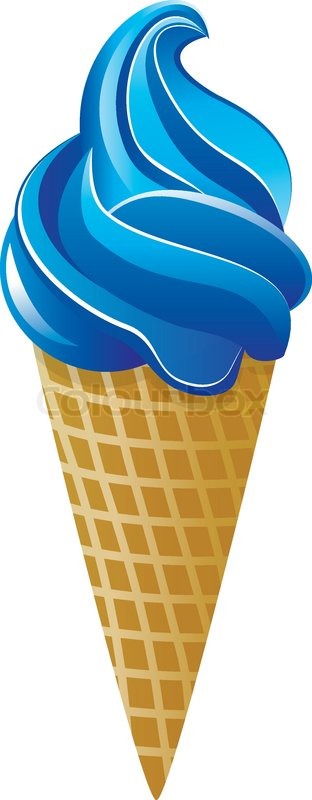 Ice Cream Cone Blue Ice Kid Clipart