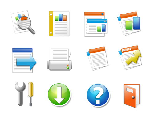 Icon Set Office Candy Clipart