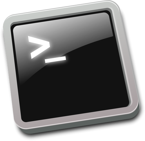 Tilted Terminal Window Icon Clipart