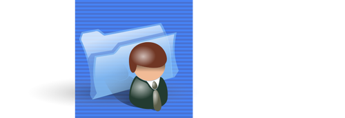 Image Of Blue User Folder Icon Clipart