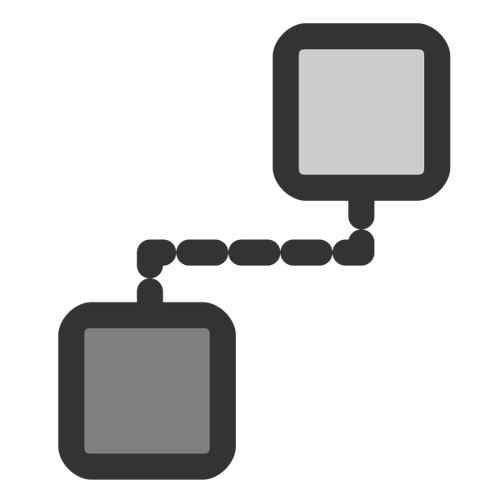 Connector Icon Grey Color Clipart