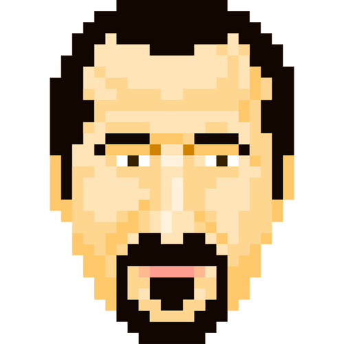 Of Bearded Man Pixel Icon Clipart