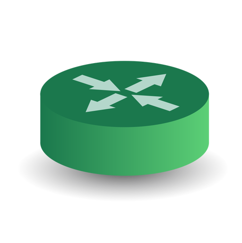 Green Router Diagram Icon Clipart