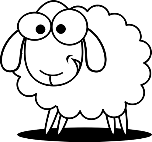 Happy Sheep Icon Clipart