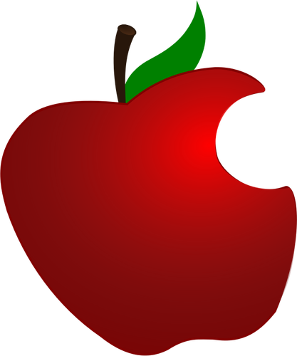 Apple With Bite Icon Clipart