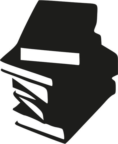 Monochrome Icon Of Stacked Books Clipart