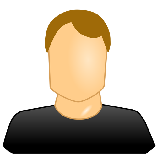 Of Blank Face Male User Icon Clipart