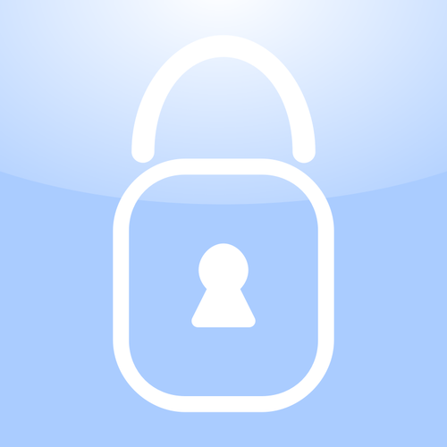 Of Application Security Icon With A Keyhole Sign Clipart