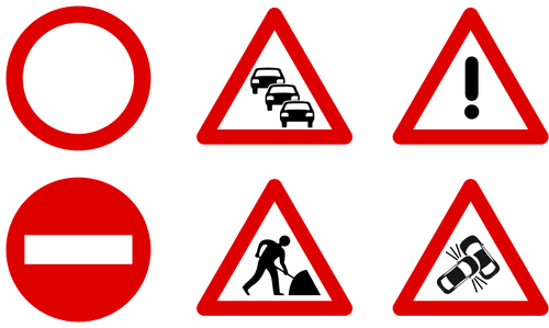 Traffic Signs Icons Clipart
