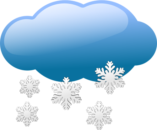 Dark Blue Weather Forecast Icon For Snow Clipart