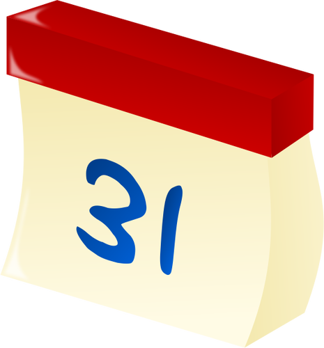 Of Bended Calendar Icon Clipart