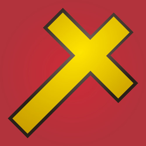 Holy Cross Yellow Icon Clipart