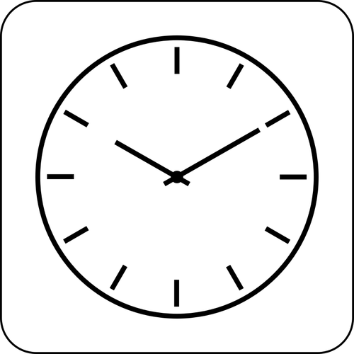 Of Black And White Manual Clock Icon Clipart