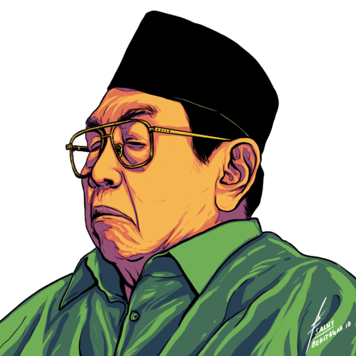 Network Abdurrahman Of Indonesia Wahid Santri President Clipart
