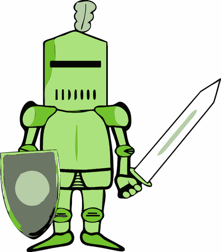 Of Ancient Fighter With Shield And Sword Clipart